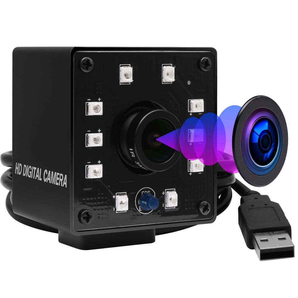 ELP 5MP Webcam Free Driver 1/2.5" Aptina MI5100 Sensor Web Camera Night Vision HD Security Camera USB for Day Night Video Surveillance